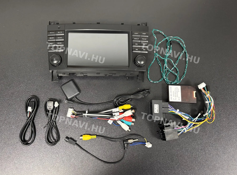 Mercedes-Benz C W203 / CLC W203 / CLK W209 7" Android multimédia autórádió érintőkijelzős fejegység - Eleje