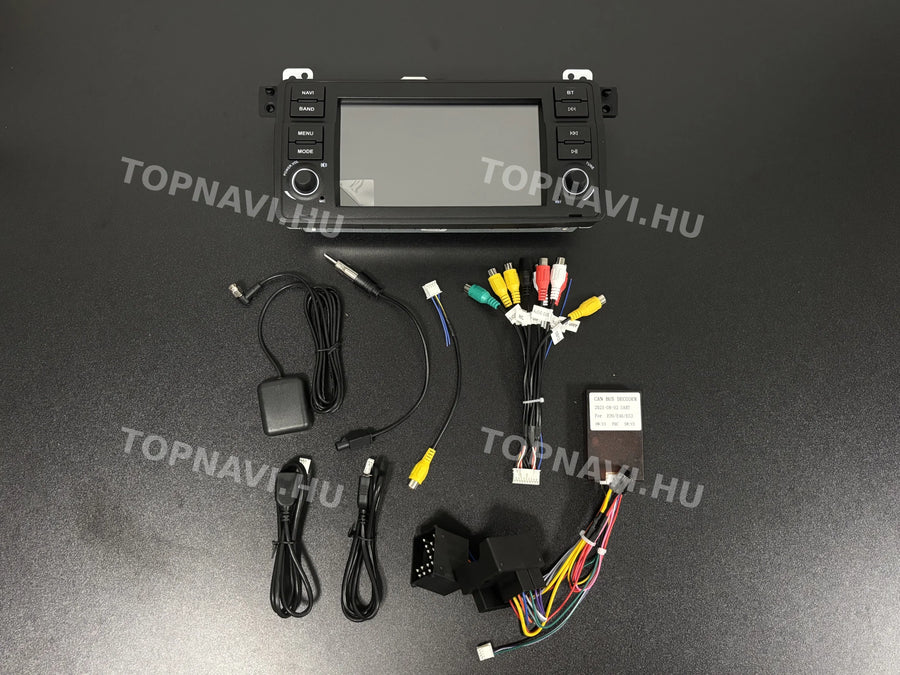 BMW E46 1998–2006 7" Android multimédia autórádió érintőkijelzős fejegység - Eleje