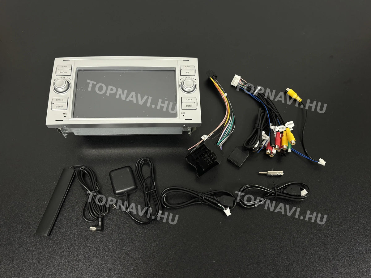 Ford Focus, Fiesta, Mondeo, C-Max, S-Max, Fusion, Transit, Kuga, Galaxy 7" Ezüst Android Multimédia fejegység - Eleje