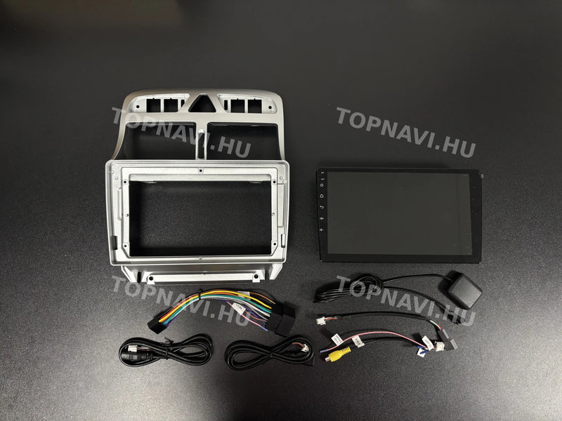 Peugeot 307 2001- 2008 9" Audio Android Multimédia fejegység - eleje