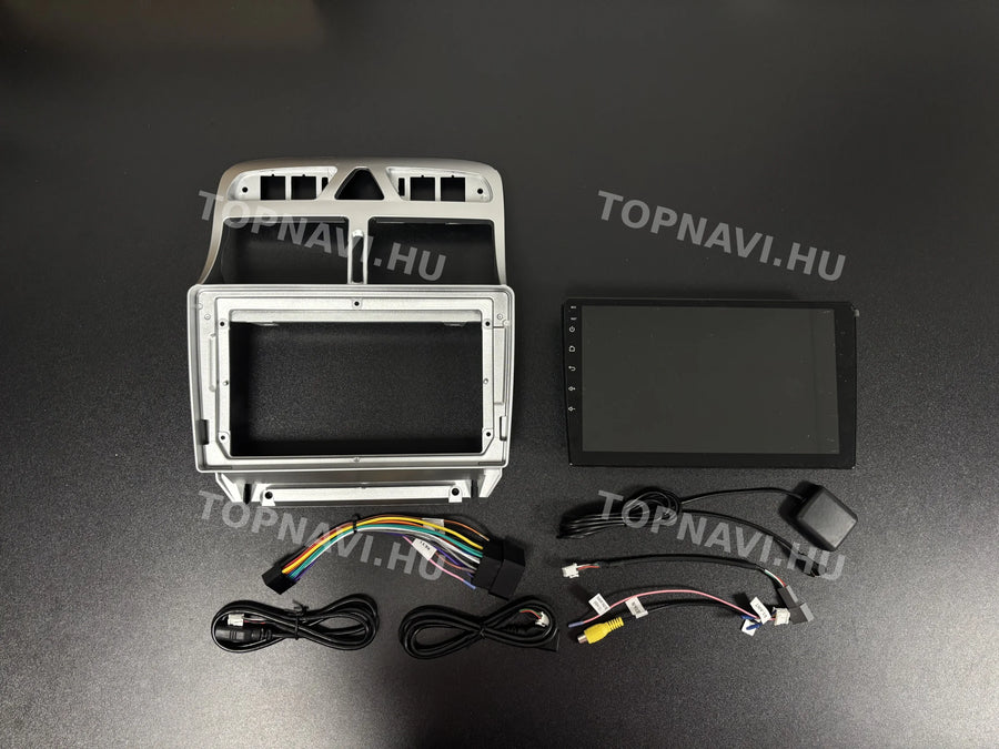 Peugeot 307 2001- 2008 9" Android multimédia autórádió érintőkijelzős fejegység - Eleje