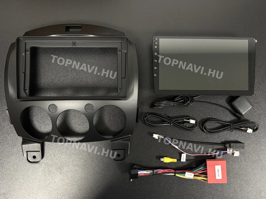 Mazda 2 2007- 2014 9" Android multimédia autórádió érintőkijelzős fejegység - Eleje