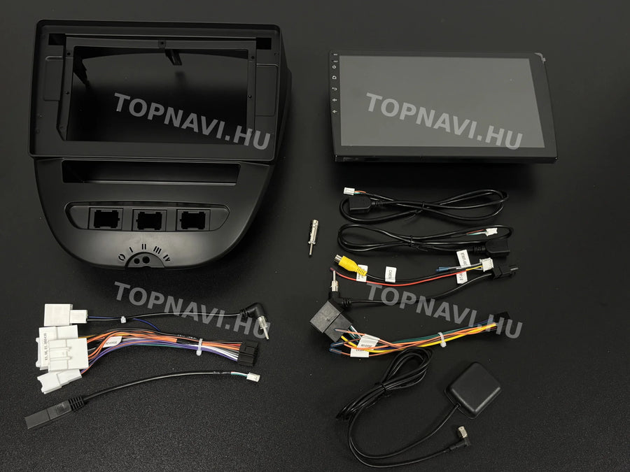 Peugeot 107 2005- 2014 10.1" Android multimédia autórádió érintőkijelzős fejegység - Eleje