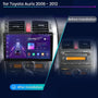 Toyota Auris 2006- 2012 9" Android multimédia autórádió érintőkijelzős fejegység — kép 2