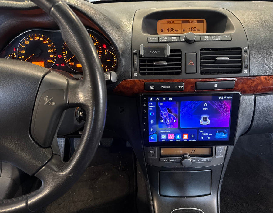 Toyota Avensis 2 T25 2003 - 2008 9"Android Multimédia fejegység autórádió, hifi, rádió és fejegység nagy kijelzővel, CarPlay, Android autó, Wifi és Bluetooth támogatással,