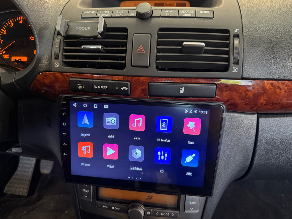 Toyota Avensis 2 T25 2003 - 2008 9"Android Multimédia fejegység autórádió, hifi, rádió és fejegység nagy kijelzővel, CarPlay, Android autó, Wifi és Bluetooth támogatással,