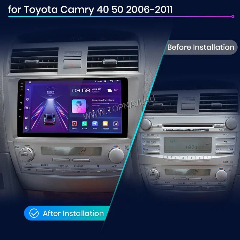 Toyota Camry XV 40 2006 - 2011 9" Android Multimédia fejegység - TopNAVI