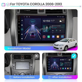 Toyota Corolla E15 2007 - 2013 9" Android Multimédia fejegység - TopNAVI