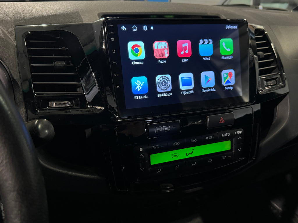 Toyota Hilux 2007 - 2015 9" Android Multimédia fejegység autórádió, hifi, rádió és fejegység nagy kijelzővel, CarPlay, Android autó, Wifi és Bluetooth támogatással,
