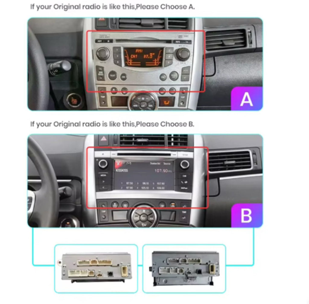 Toyota Verso 2009 - 2018 9" Android Multimédia fejegység autórádió, hifi, rádió és fejegység nagy kijelzővel, CarPlay, Android autó, Wifi és Bluetooth támogatással,