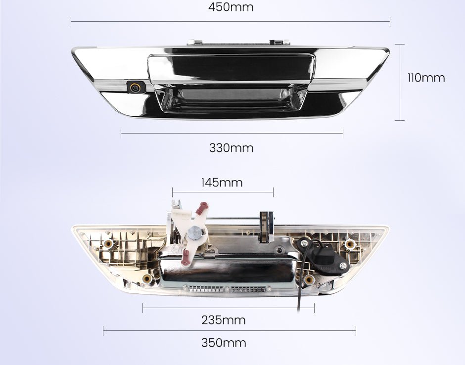 Trunk Handle Camera Toyota Hilux revo 2015 - 2021 ( with keyhole) FullHD 1080P Tolatókamera - TopNAVI