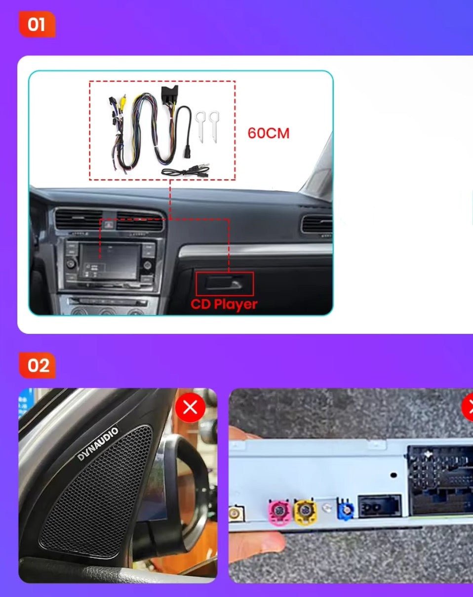 Volkswagen Golf 7 2013 - 2020 10.1" Android Multimédia fejegység autórádió, hifi, rádió és fejegység nagy kijelzővel, CarPlay, Android autó, Wifi és Bluetooth támogatással,