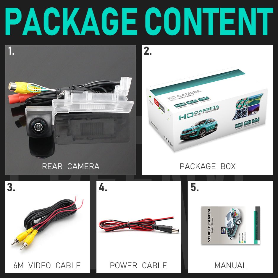 Volkswagen Touareg 2011 - 2013 FullHD 1080P Tolatókamera - TopNAVI