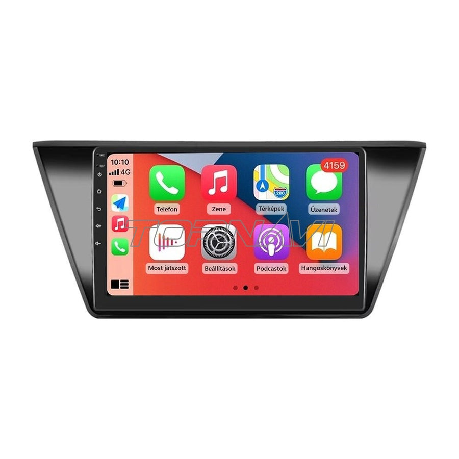 Volkswagen Touran 2 2015–2020 10.1" Android multimédia fejegység beépítőkerettel, Apple CarPlay képernyővel - TOPNAVI